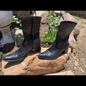 FRANCO SARTO “Rebel”Black Leather Boots